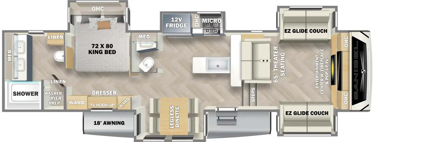 3802FLWB Floorplan Image